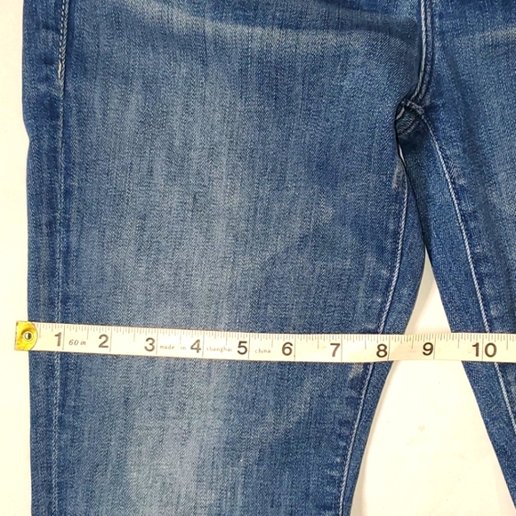 Mother The Weekender Fray Mid-Rise Flared Jeans Sz 25 US Original Blue Denim - Picture 14 of 16
